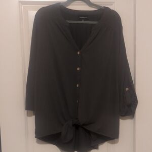 Women's Green Button-Down Top
